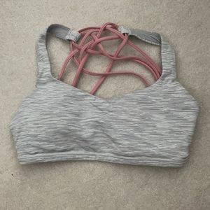 Lululemon Free to Be Bra *Wild. Light great sports bra with pink straps. Size 2